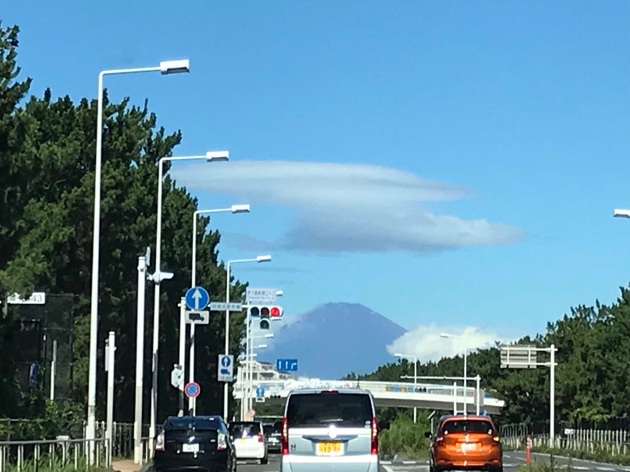 富士山が真正面に見える場所
